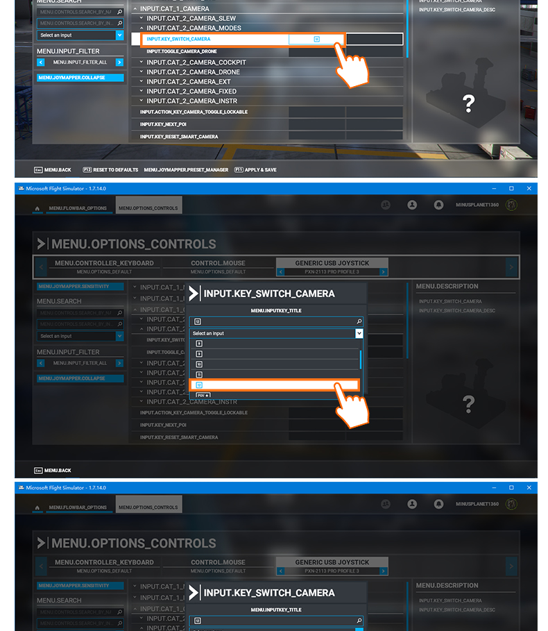 PXN-2113 set up in Microsoft Flight Simulation