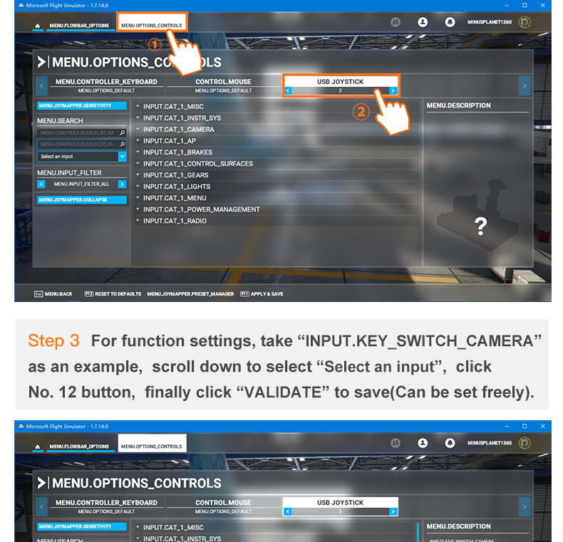 PXN-2119 set up in Microsoft Flight Simulation