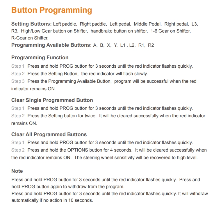 Button Programming