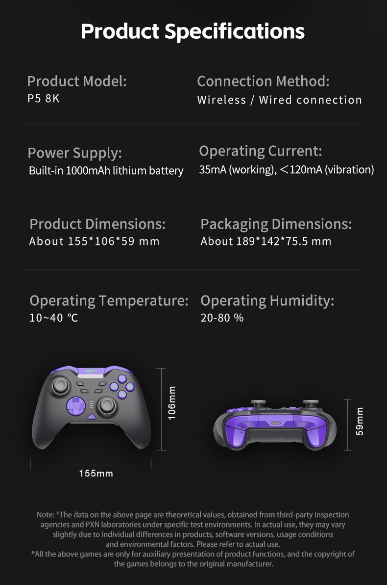 PXN-P5 8K Gaming Controller