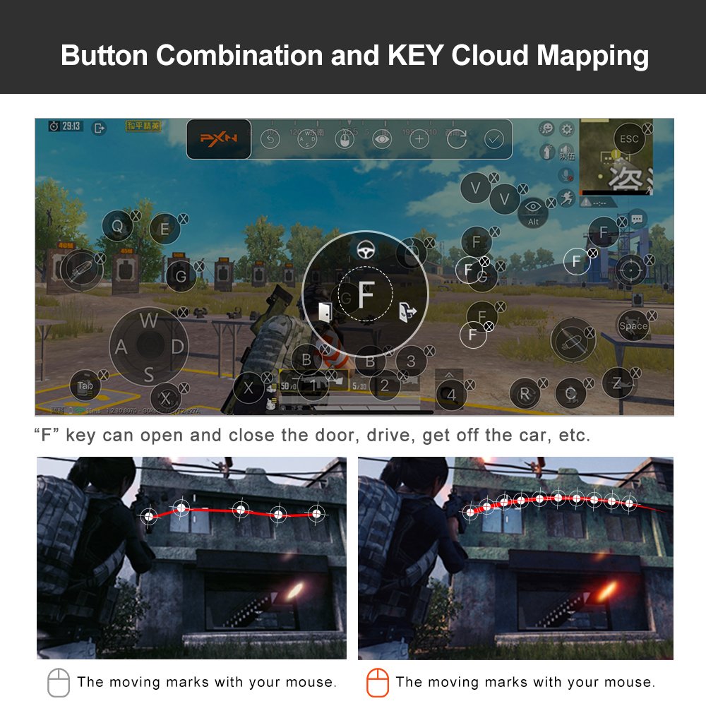 button combination and key cloud mapping