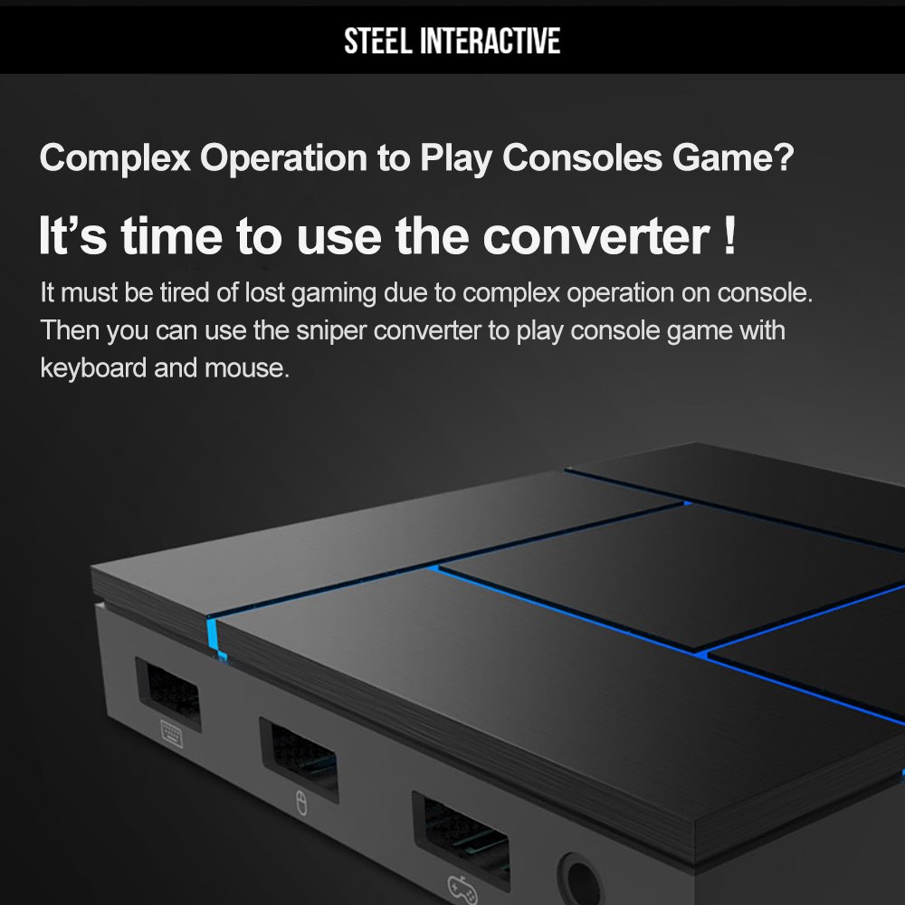スチールインタラクティブ。コンソールゲームをプレイするための複雑な操作？コンバーターを使用する時が来ました。
