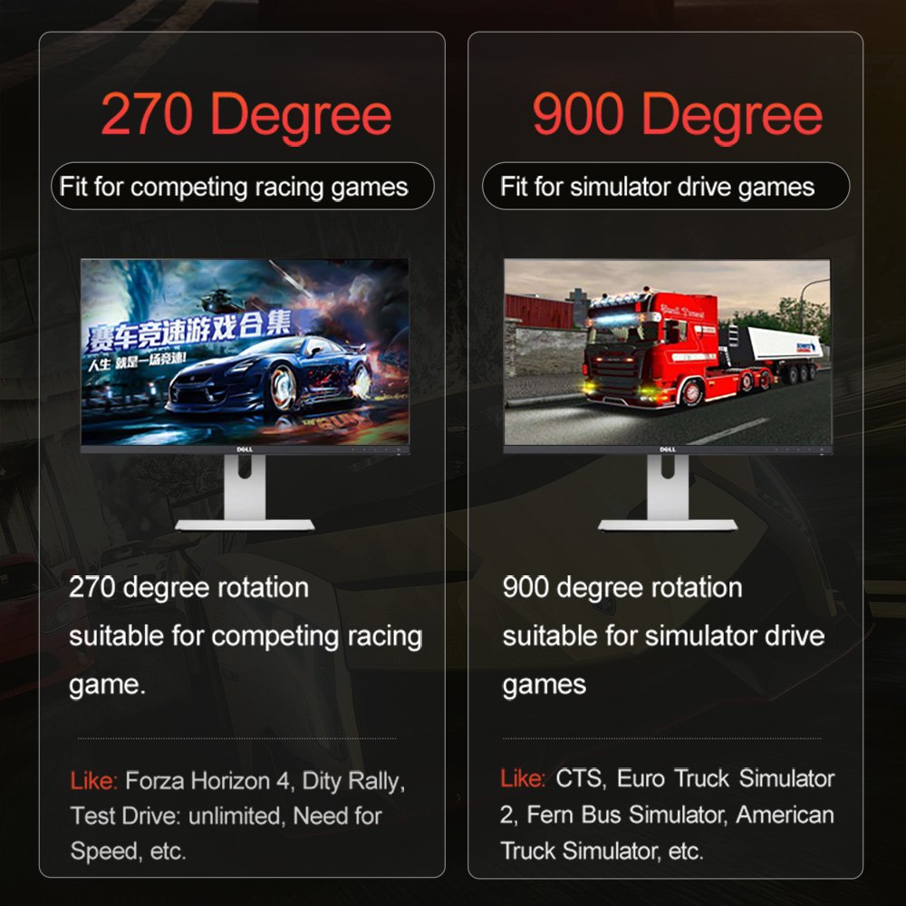 270 degree fit for competing racing games