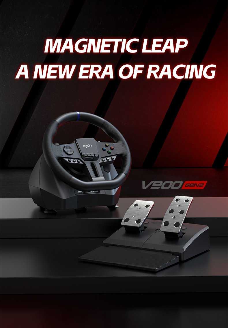 PXN V900 PCレーシングホイール Amazon.com: PXN PC Racing Wheel, V900 Universal Usb Car Sim